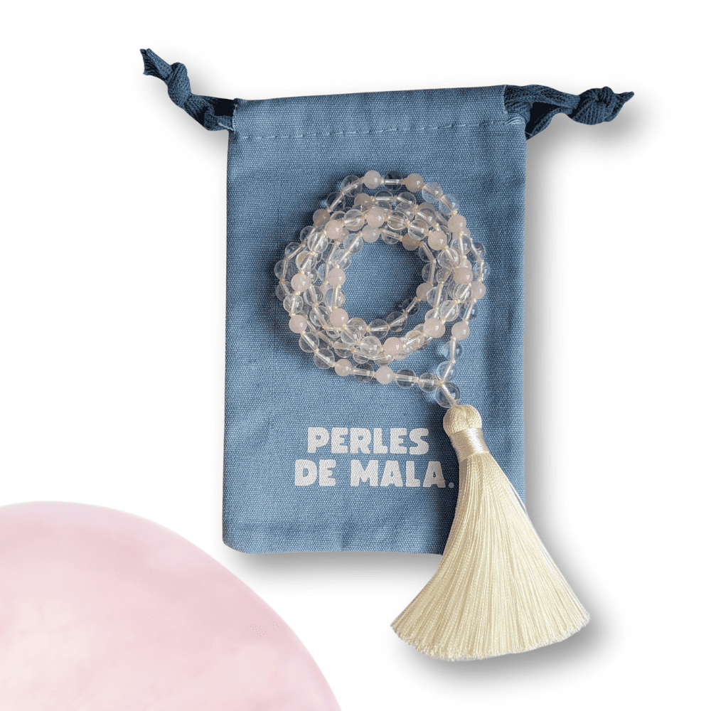 Kit mala quartz rose DIY