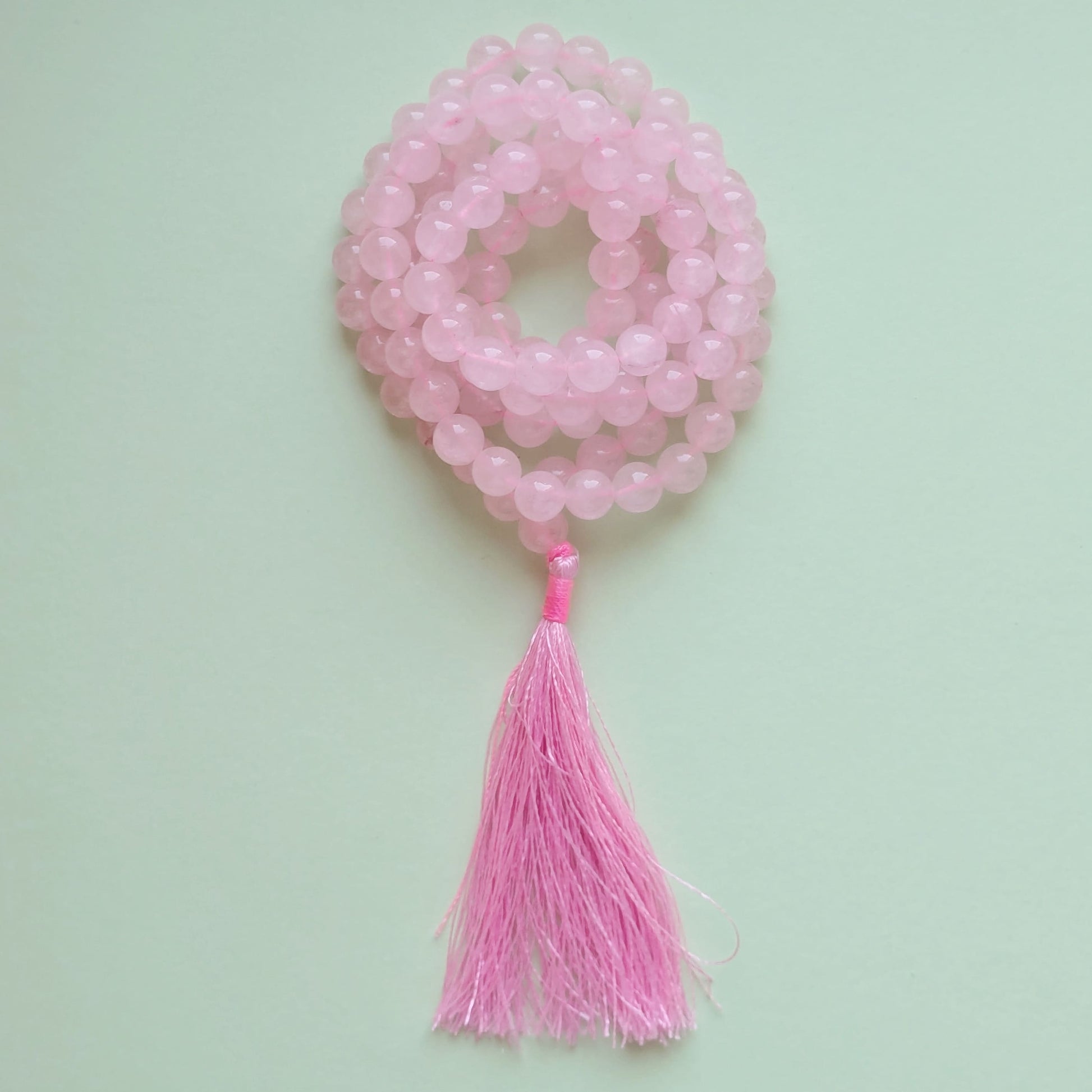Mala quartz rose