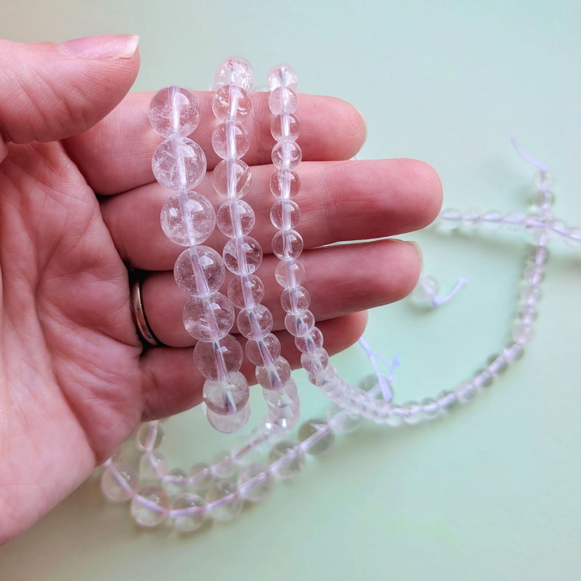 Fil de perles Cristal de Roche