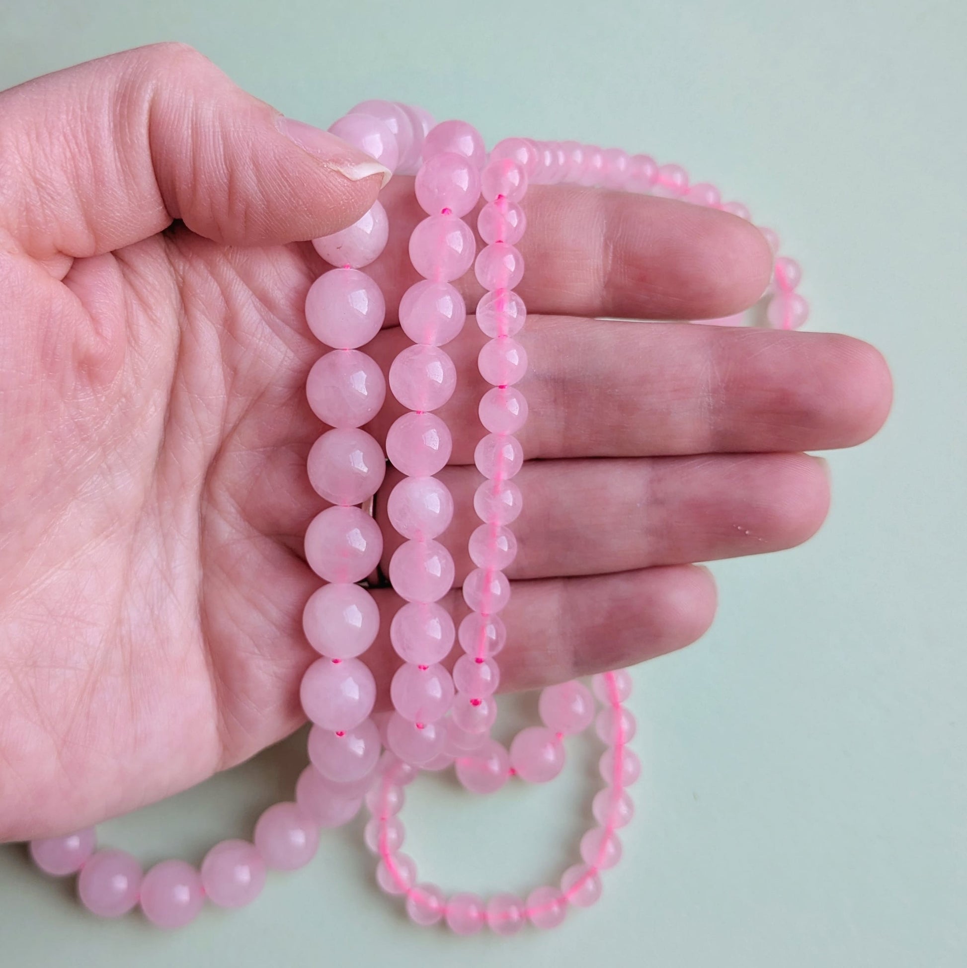 Fil de perles Quartz Rose