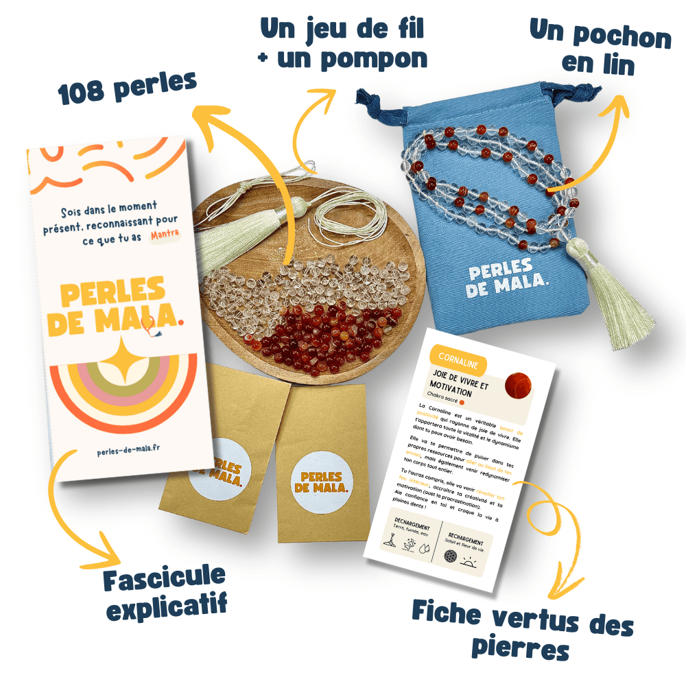 Kit mala à faire soi meme en cornaline