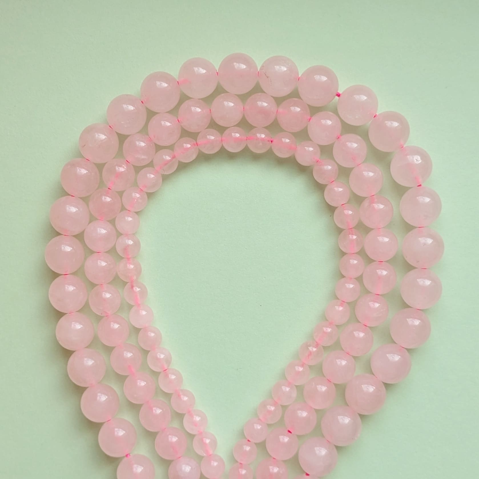Fil de perles Quartz Rose